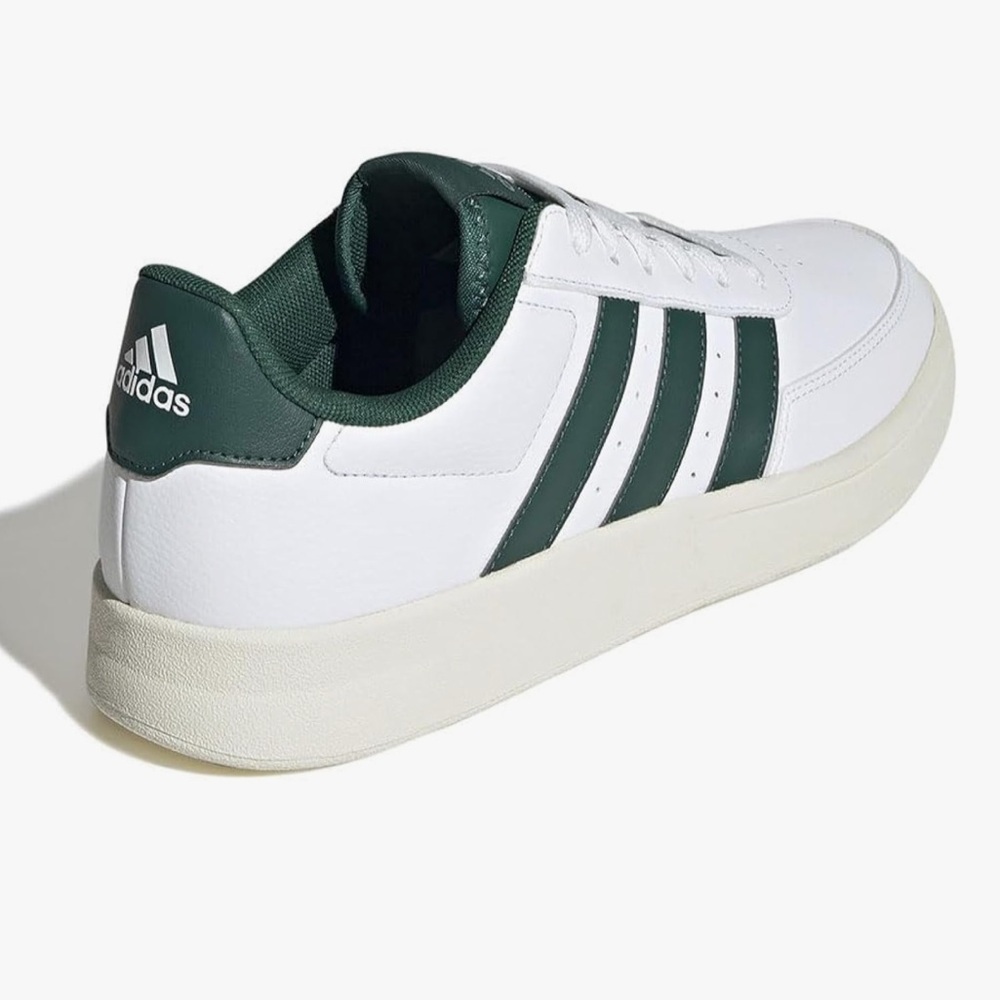 Adidas Men's Breaknet 3.0 White and Green Sneakers - Picture 4 of 7